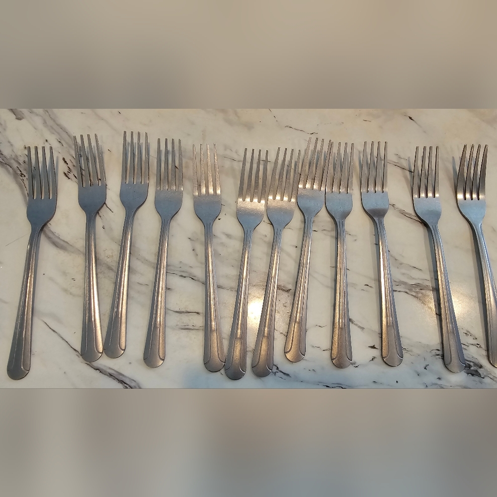 Stainless Steel Forks - 12 Count